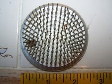 Vintage Unbranded Round Flower Frog Needlesharp Spiketop Flower Holder silver