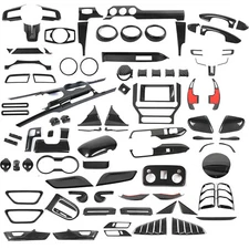 Full Interior + Exterior Trim Cover Kit Accessories for Ford Mustang 2015+Carbon