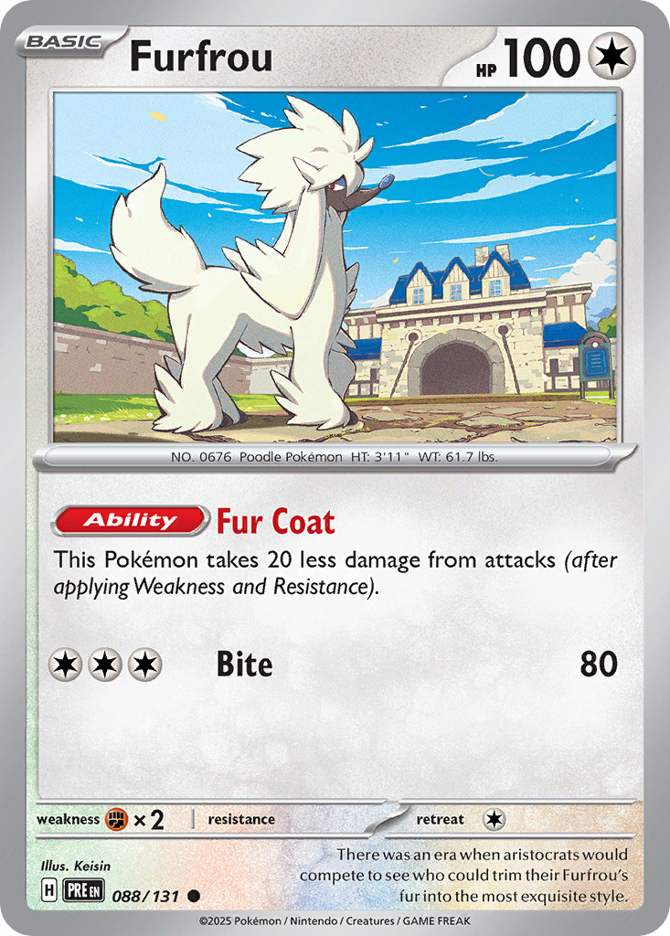 Furfrou 88/131 Common | Prismatic Evolutions | Pokemon Card