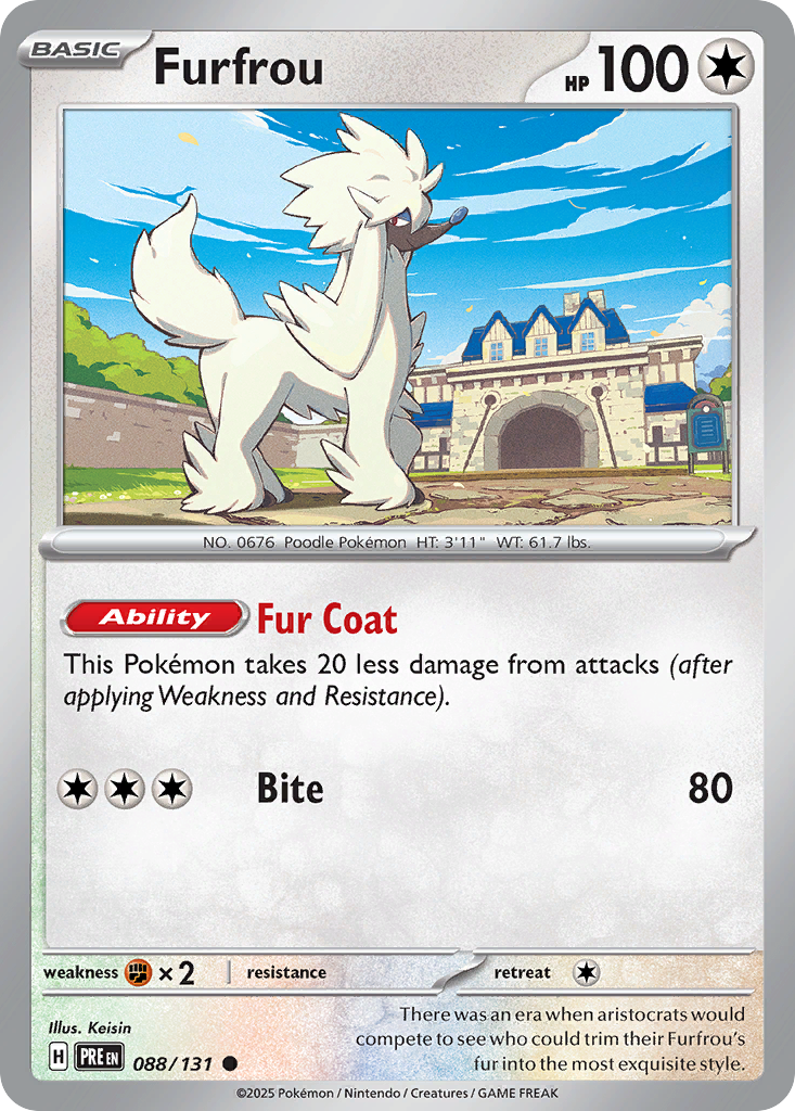 Furfrou 88/131 Common | Prismatic Evolutions | Pokemon Card | eBay Furfrou 88/131 Common | Prismatic Evolutions | Pokemon Card | eBay