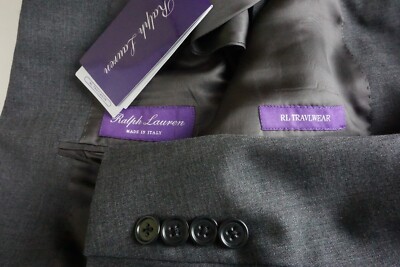 Ralph Lauren Purple Label RLPL RL Travelwear Gray 2 Pc Suit Jacket