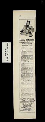 1925 Dollar Steamship Lines Every Saturday Vintage Print ad 015053