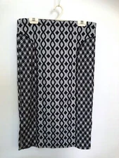Barely Worn Anthropologie Plenty by Tracy Reece Black Ikat Pencil Skirt Women XL