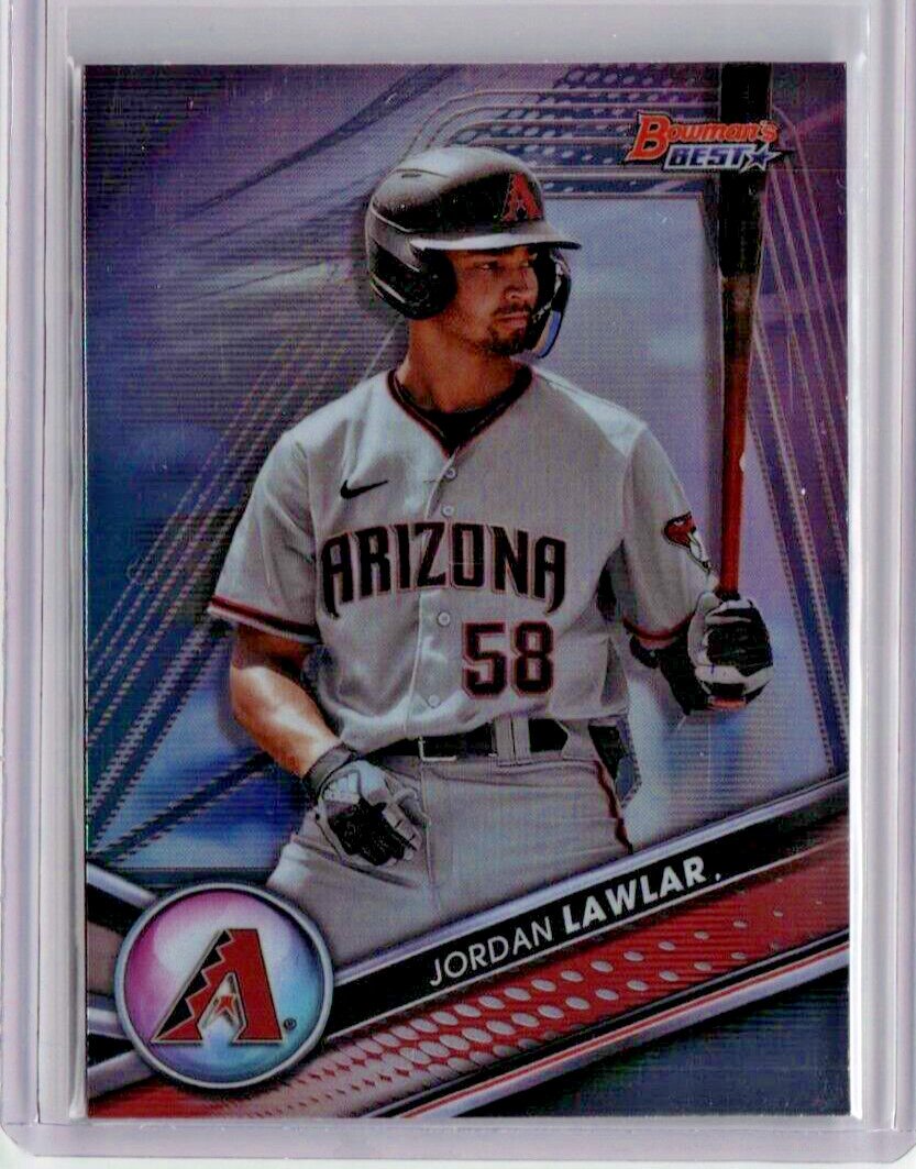 JORDAN LAWLAR ROOKIE BOWMAN'S BEST BASEBALL #TP-4 2022 MLB ARIZONA DIAMONDBACKS