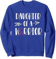 Alzheimer's Awareness Daughter Of A Warrior Dementia Unisex Crewneck Sweatshirt