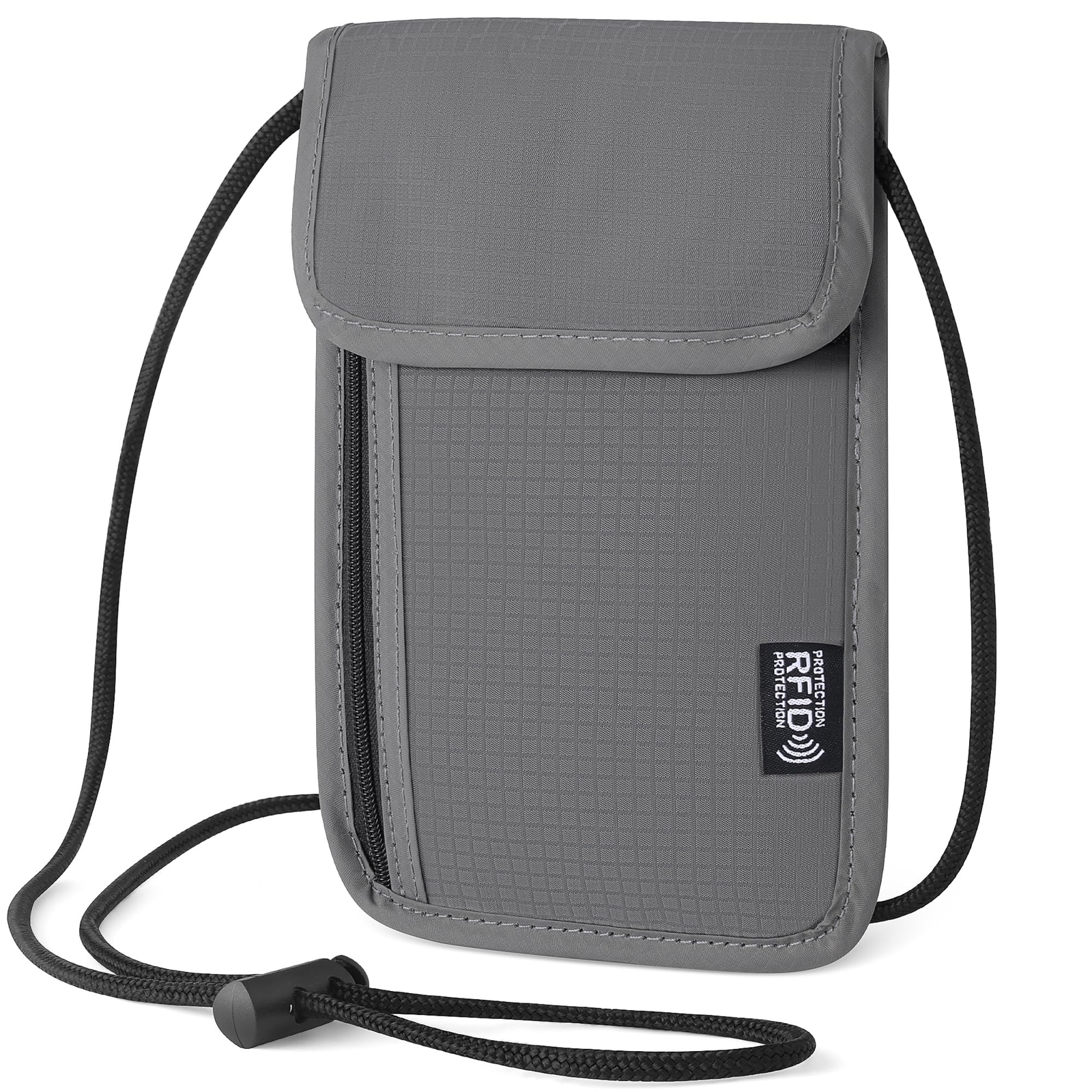 Neck Wallet Passport Holder with RFID Blocking - Lightweight Crossbody Travel Pouch
