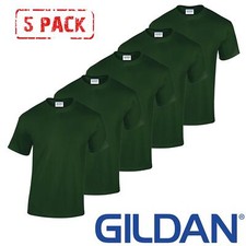 5 PACK Gildan Mens T-Shirt Heavy Cotton Plain Short Sleeve Tee Top Multi Colors