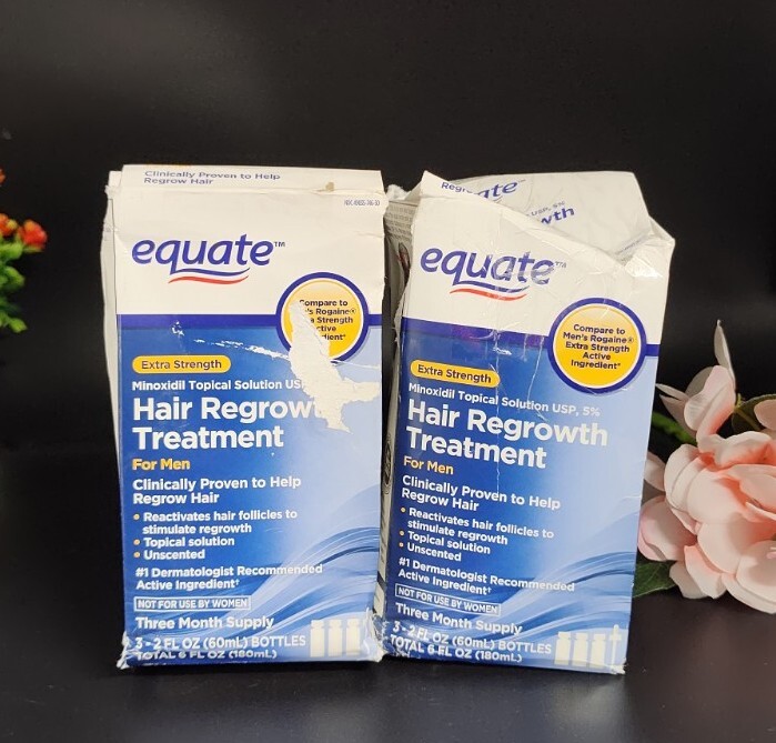2X Hair Regrowth Treatment for MEN Equate Solution 3mo Exp 8