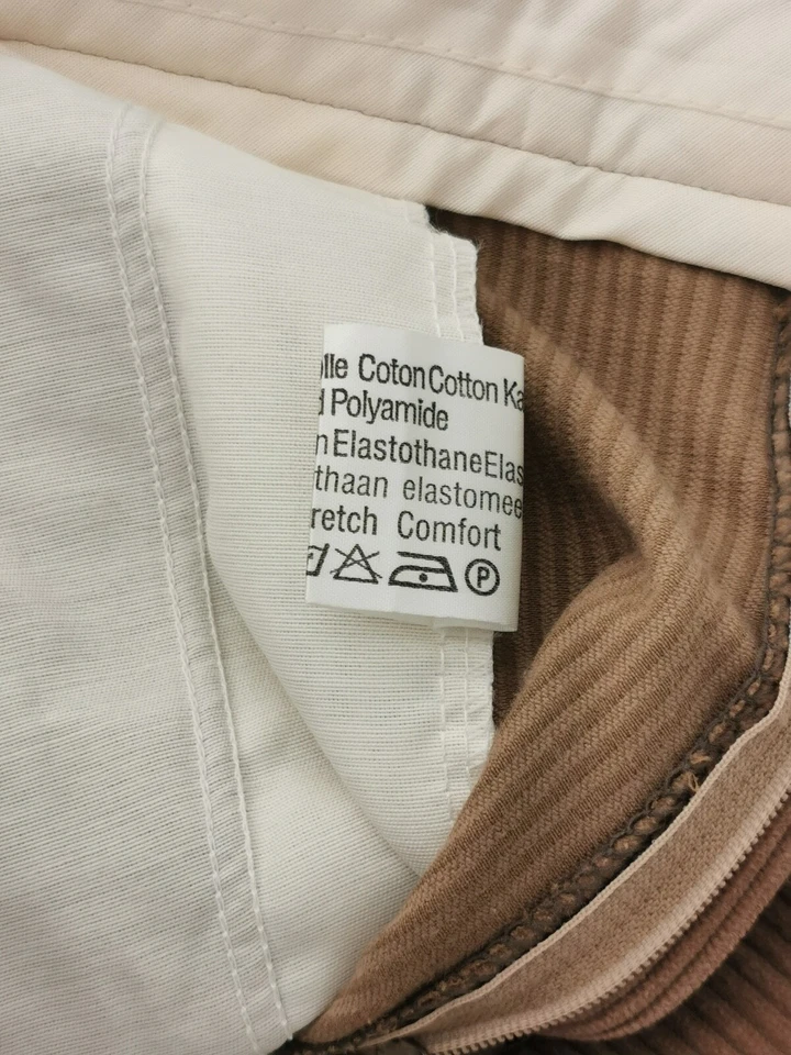 Kniebundhose , Knickerbocker , Gr. 42 , hellbraun , 80% Baumwolle , Kordhose - Bild 3 von 4