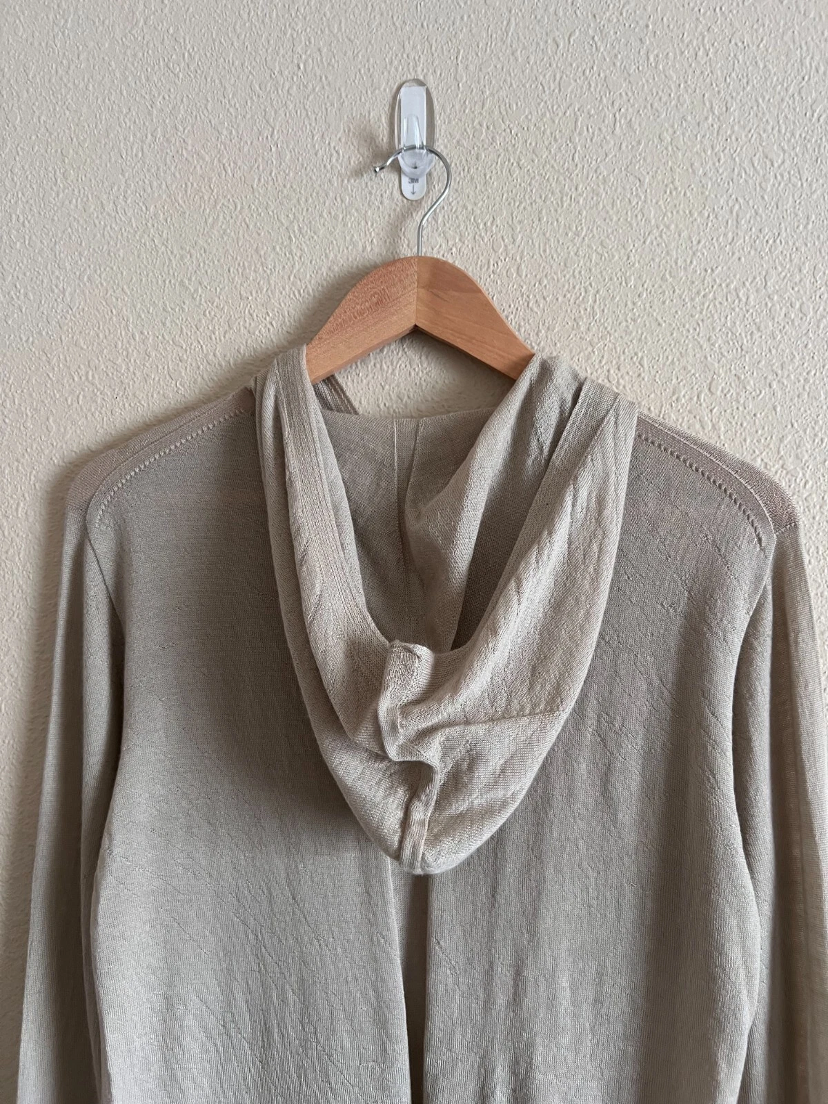 Felpa Rick Owens Cashmere Manica Lunga Taglia Media Perla NUOVA Made in Italy