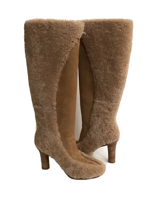 UGG X TSCHABALALA SELF COZY HEEL CHESTNUT HEELS BOOTS US 9 / EU 40