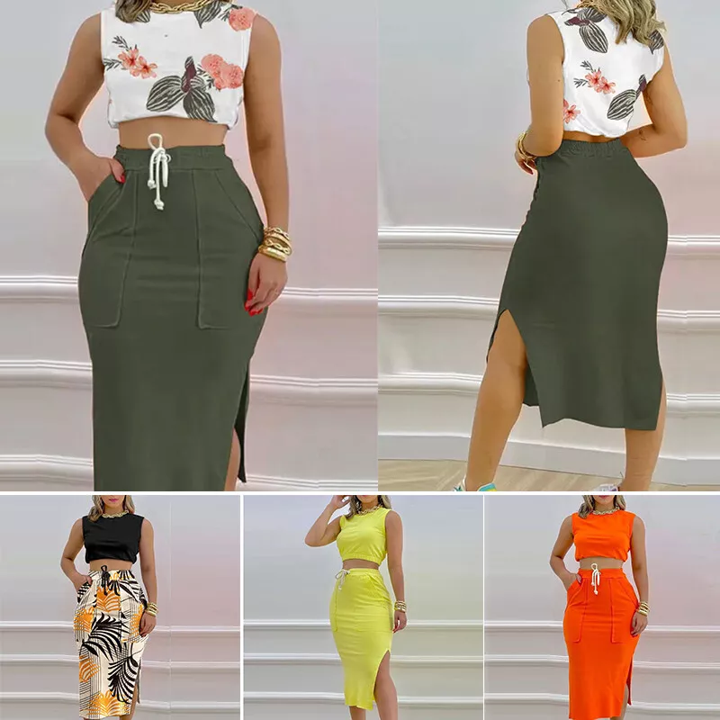 Casual skirt and shop top outfits
