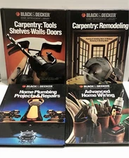 Black & Decker Home Improvement Library Set/4 Wiring, Plumbing, Carpentry Tools