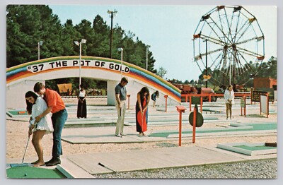 Pit of Gold South of  Border Amigoland Golf Course Ferris wheel UNP Postcard d2