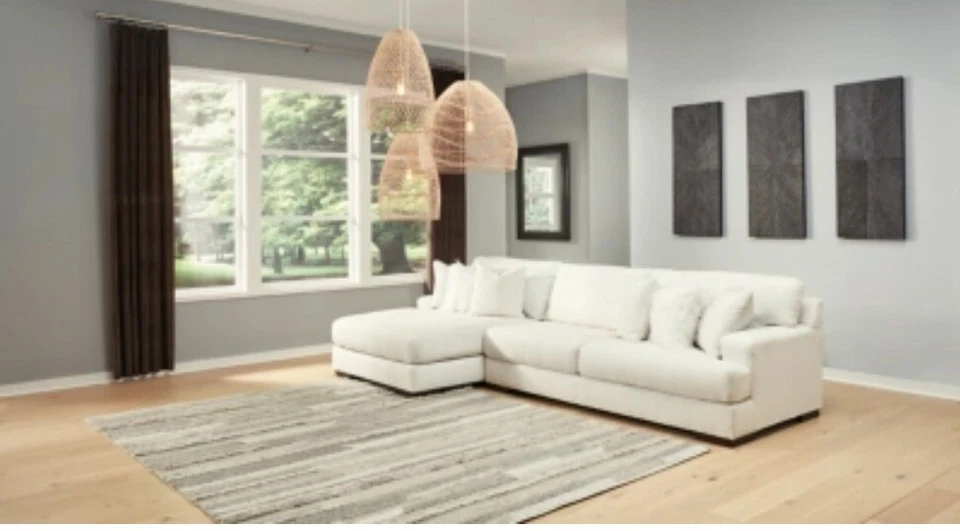 Sofá muebles ashley blanco, algodón con sofá amor! ¡Excelente estado! Foto 3 de 3