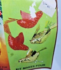 Walco Holiday Industries FLYING BIRDS Sequin Bead Christmas Ornament Kit Vintage