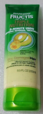 Garnier Fructis Triple Nutrition 3 Minute- Dryness Reversal Treatment 8.5 oz-NOS