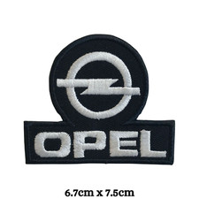Opel Automobile Motorsport schwarz Logo Bügelbild aufnähen gestickt Patch