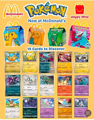 2025 McDONALD'S Pokemon TCG HAPPY MEAL Toys Complete Set (box 1-10