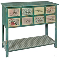 Shabby Chic Console Table Solid Wood Patchwork Cabinet Country Drawer Chest Unit Shabby Chic Console Table Solid Wood Patchwork Cabinet Country Drawer Chest Unit