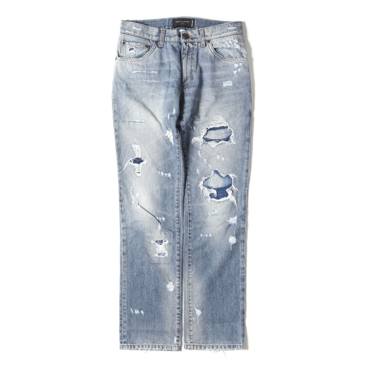 DOLCE&GABBANA Damage Crash Denim Pant