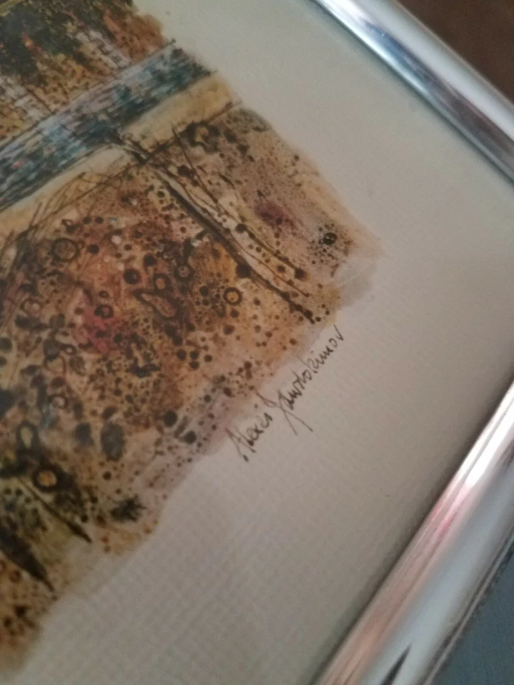 ALEXEI JAWDOKIMOV 2 Paris Litografía 8x10 Enmarcada, Notre Dame Litografía Impresión Pinturas Foto 3 de 4