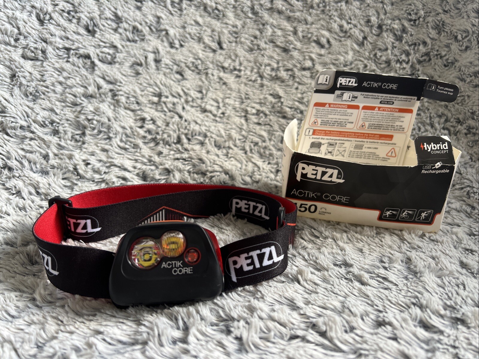 antorcha cabeza núcleo petzl actik 450