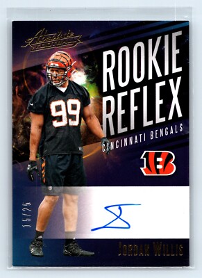 Jordan Willis 2017 Absolute Rookie Reflex Gold Auto #d /25 Bengals 49ers