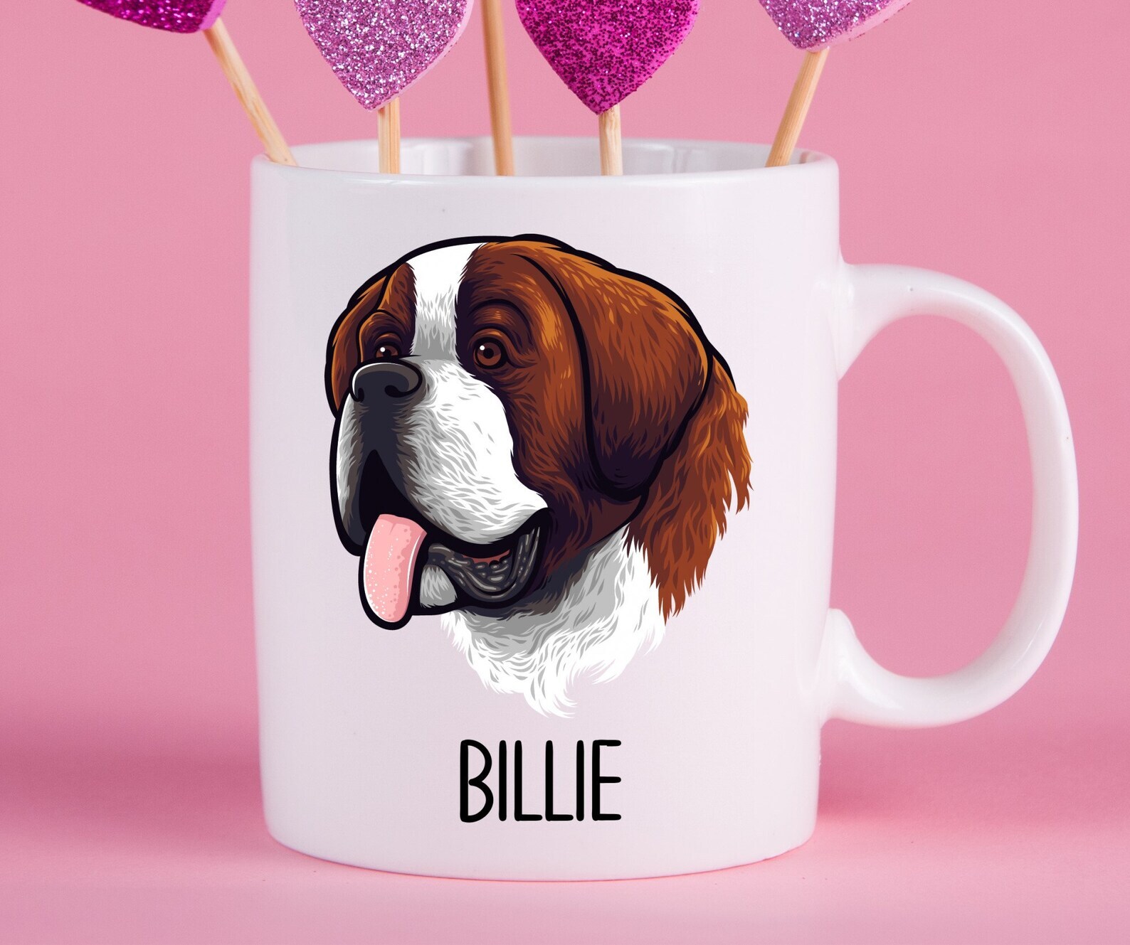 Personalized Saint Bernard Mug Saint Bernard Gift Ideas Saint Bernard Cup Gifts