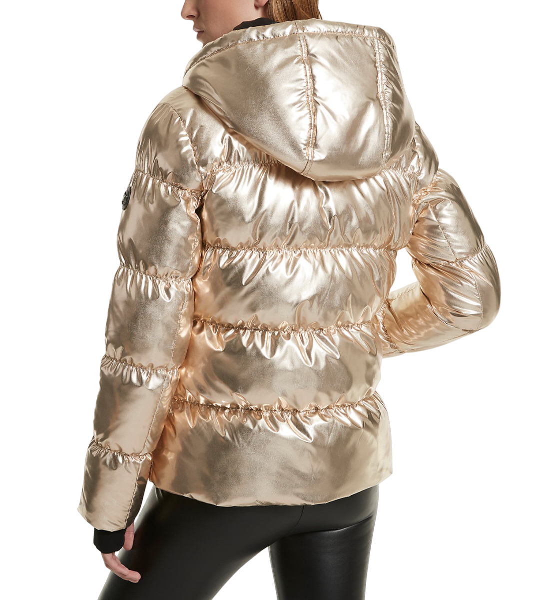 Michael Kors Ciré Shine Hooded Puffer Coat Jacket Red/Black Michael Kors Ciré Shine Hooded Puffer Coat Jacket Red/Black