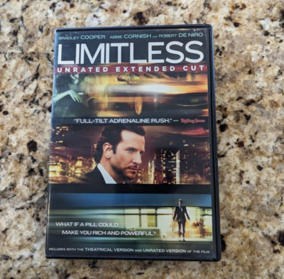 Limitless (DVD, 2011, Widescreen Unrated Extended Cut) Bradley Cooper ...