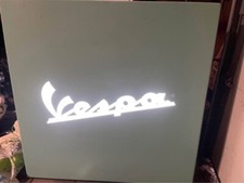 Vintage Lighted Vespa Sign 3'x3' Metal advertising sign