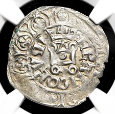 FRANCE. Philip VI "The Fortunate," 1328-50, Silver Gros Tournois, NGC MS61