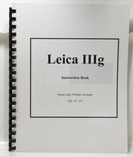 Leica IIIg Owners Operating Manual Book Reprint