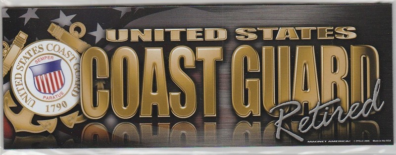 Retired Coast Guard  8 inch  magnet for car or anything metal     New
