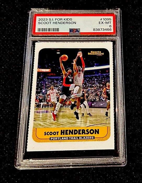 Scoot Henderson Rookie Sports Illustrated for Kids SI Trail Blazers 2023 PSA 6