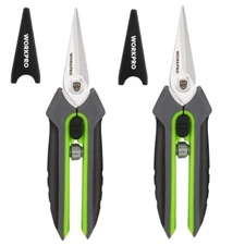 2PC Pruning Shear 6.5” Gardening Scissor Snips Clipper Precision Blades w/Sheath