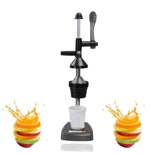 New Aluminium Hand Press Manual Citrus Juicer, Black