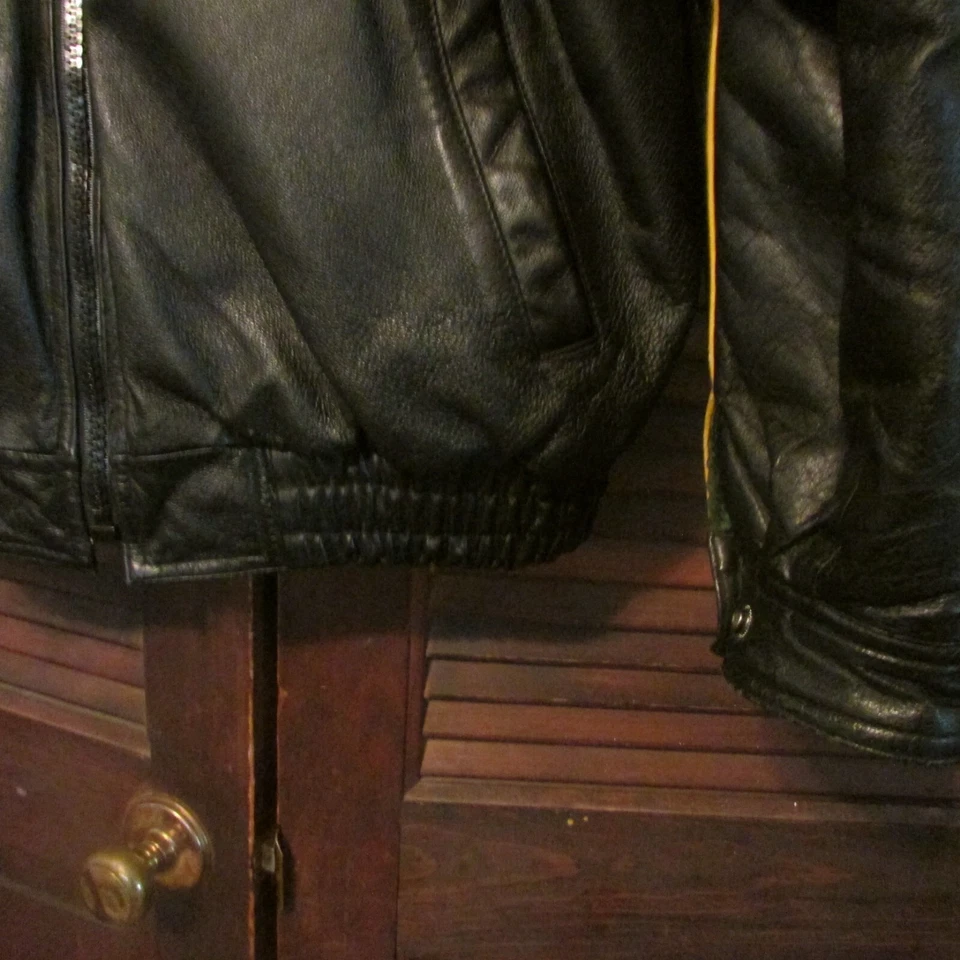 Usado en excelente estado ~ Para hombres Green Bay Packers 1997 Super Bowl, Chaqueta de cuero de peso pesado. Talla L Foto 2 de 4