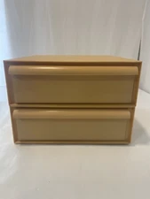 Vtg 2 Drawer Older KARTELL Style Modern Plastic Stacking Simon Fussell Aged