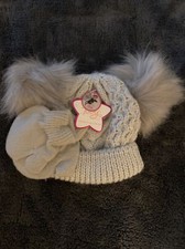 Toby 2 Pc Mittens Hat Gray Sz. 0-6 Months