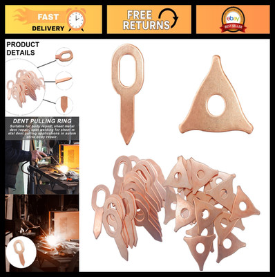 100PCS Dent Pulling Rings & Tabs, Durable Auto Body Repair Tools, Triangle Pulle