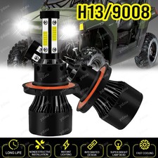 LED Headlight For 2018 2019 2020 2021 Polaris Ranger XP 1000 High Low Beam Bulbs
