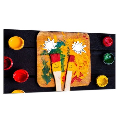 Glasschutzplatte für den Herd 90x52 Smile