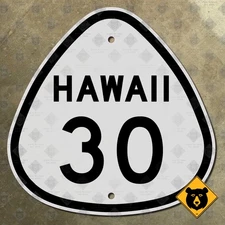 Hawaii State Route 30 Honoapi'ilani Highway marker road sign Maui 12x12