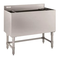Kratos 32L-008 18x36 Underbar Ice Bin with 7 Circuit Cold Plate & Bottle Holders