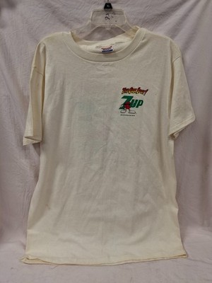 Vintage 1990's 7-Up T-Shirt (L) ''The Cool Spot!'' 1991 Graphic Surfing Soda Promo