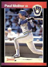 Paul Molitor 1989 Donruss #291 Brewers MLB READ FREE SHIPPING AutographDen