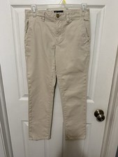 Johnnie-O Boys Pants Beige Khaki Straight Chino Dress Uniform Golf Sz 12
