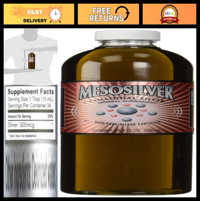 Colloidal Silver 20 ppm Liquid Solution, 500 mL - Immune Support & Health Boost